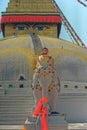 Great Stupa in Boudhanath, Kathmandu, Nepal Stupa in BodnathNepal Royalty Free Stock Photo